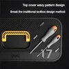 Deli 1 Pcs Multiple Specifications Toolbox Double Layer Tools Storage Box with Handle Multifunctional Portable Tool Organizer 4