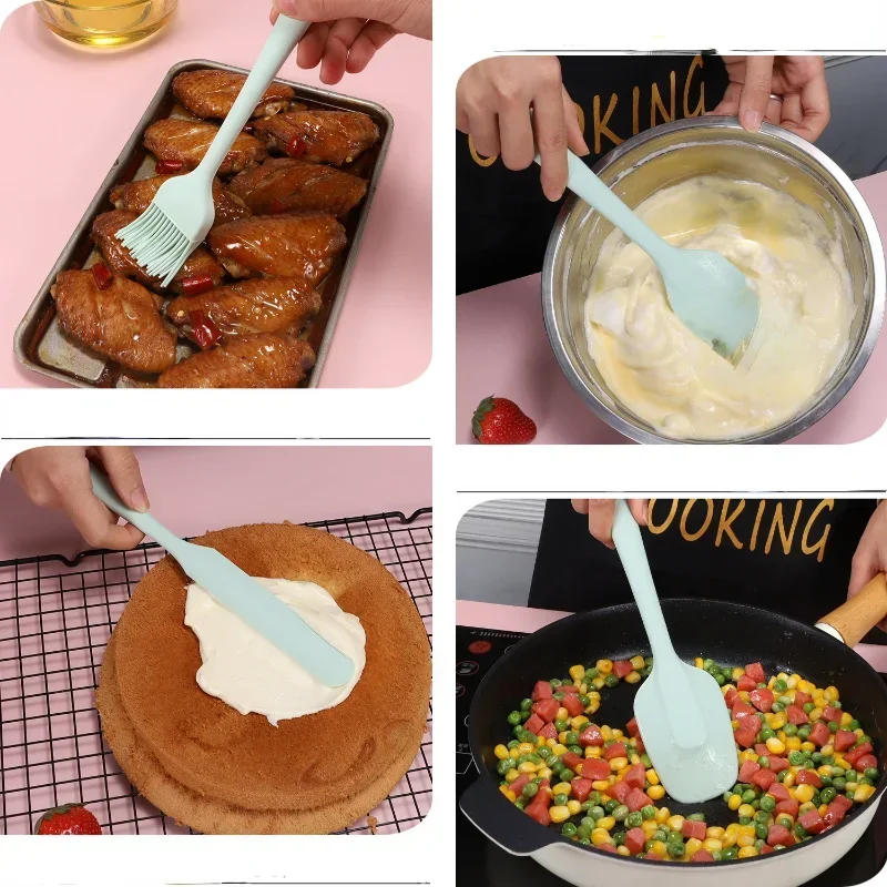 

Cookie 6pcs Cake Grade Brush Baking Silicone Mixing Set Butter Kitchen Tool Non-stick Tools Scraper Spatula Food Pastry Cooking