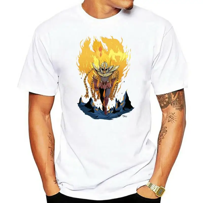Ikki Phoenix Saint Seiya Anime Manga T-Shirt Tee Estate Maniche Corte Cotone Moda Tees Streetwear