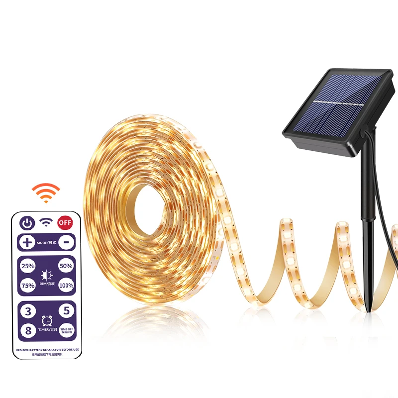 Strisce LED Solari 3 Metri 180 LED | Luce Bianca Giorno | IP65 Impermeabile | Per Esterni E Giardino