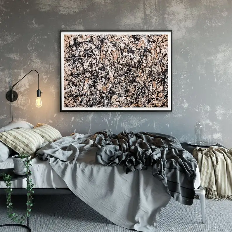 Jackson Pollock  Painting Art Home Wall Decor, Multiple Sizes,Supreme Abstract Oil Painting,   Abstract Painting,Contemporary