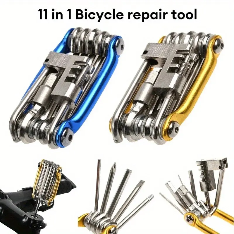 11 In 1 Bike Repair Tool Kit Portable Multifunctional For Outdoor Bicycle Cycling