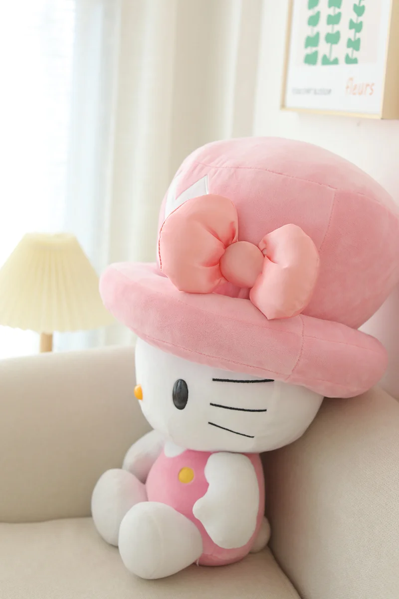 Kawaii Cartoon Series Kuromi Kitty Cat Plush Toy Pillow Soft Stuffed Plushies Anime Cartoon Doll Toys Hobbies Gift For Friend - 6