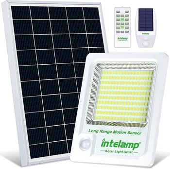 Solar Motion Sensor Light Outdoor Flood Security with Remote Control Wall Powered Dusk to Dawn Garden Porch Farmhouse 1
