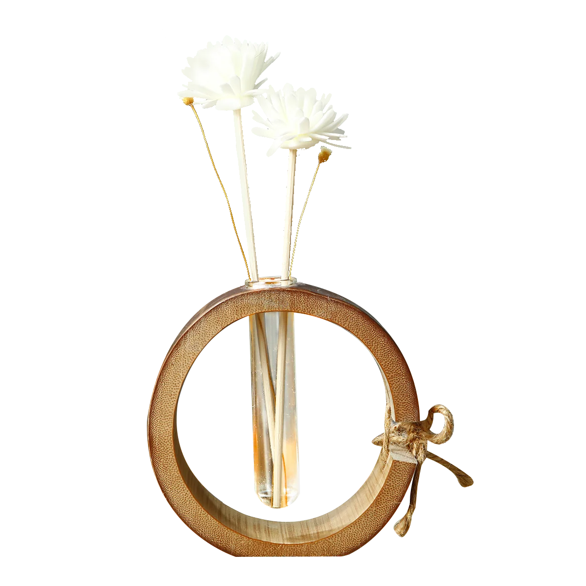 50ml Reed Diffuser Set Wooden Home Fragrance Diffuser Glass Essential Oil Bottle Flower Diffusers Sticks for Home Homestay Hotel