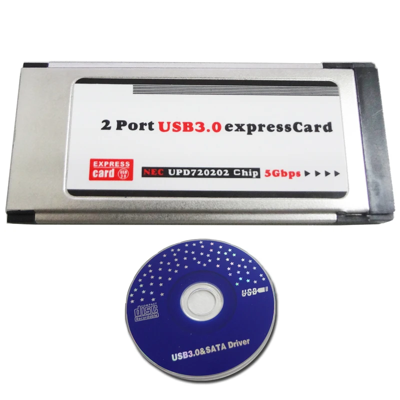 

PCI Express на USB 3,0 с двумя портами, PCI-E адаптер для чипсета NEC, конвертер карт памяти ExpressCard 34 мм, 5 Гбит/с, PCMCIA ExpressCard