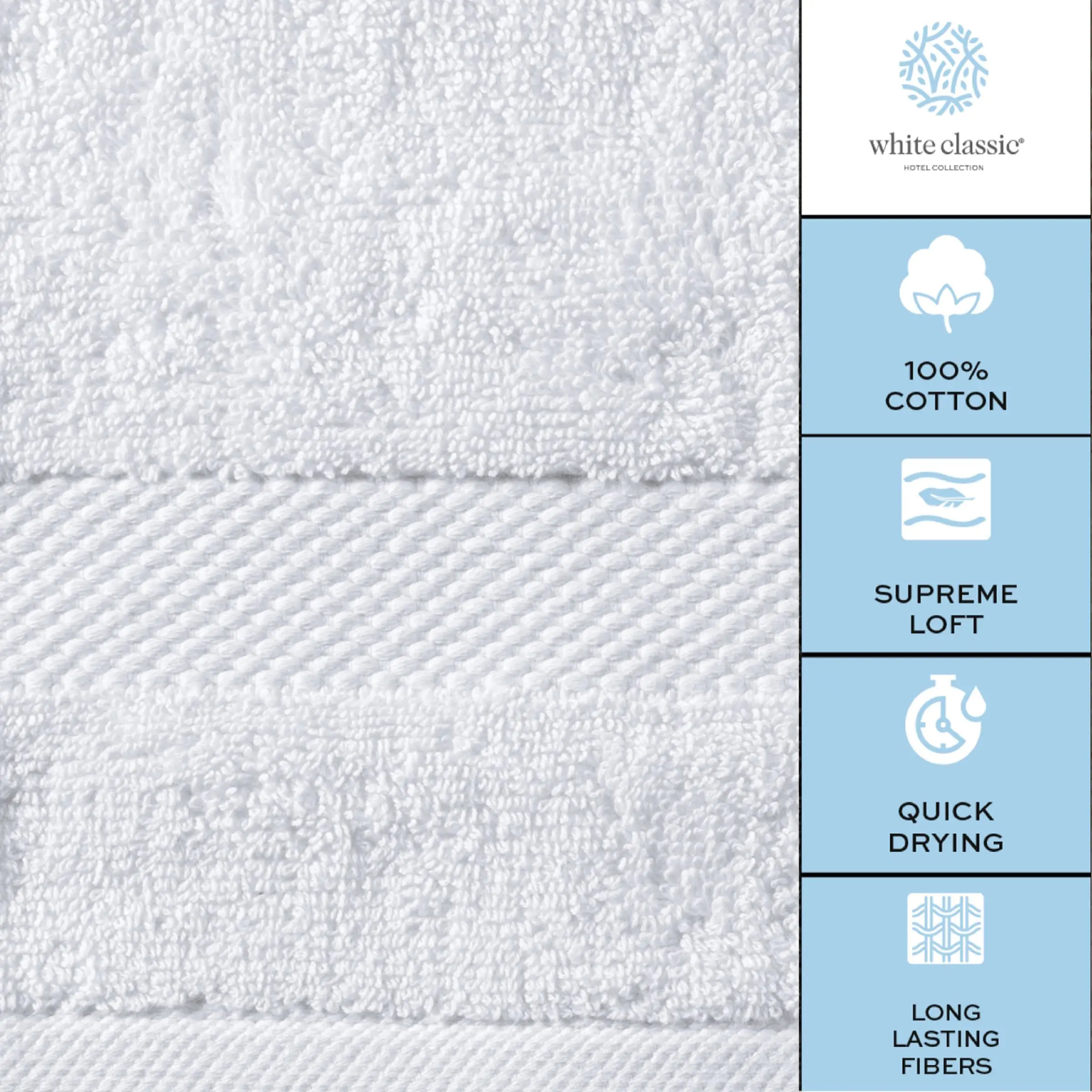 White Classic Luxury Hand Towels for Bathroom-Hotel-Spa-Kitchen-Set -  Circlet Egyptian Cotton - 16x30 Inches - Set of 6 (Multi)