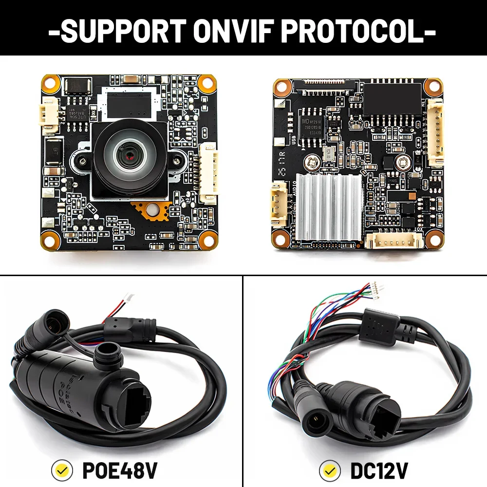 RTMP IP Camera Module 5MP 30FPS IMX335 CMOS With No Distortion Lens Provide SDK