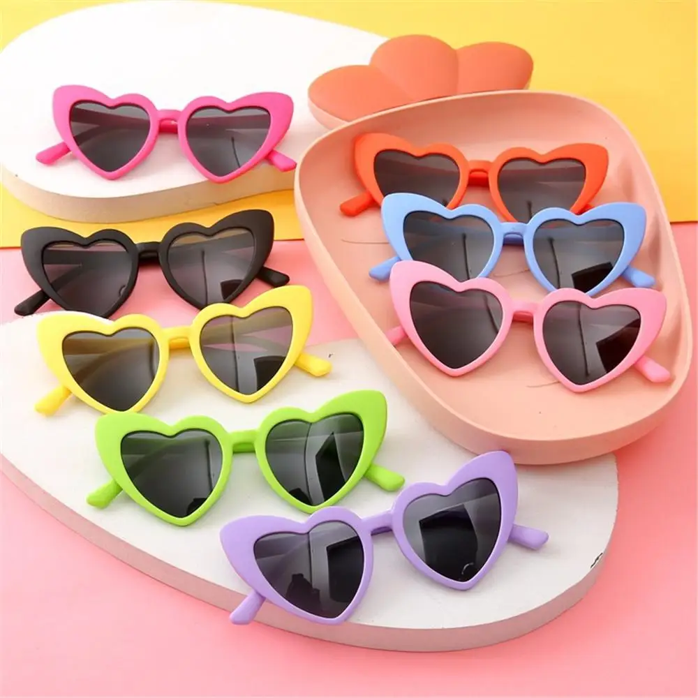 Kids sunglasses children sunglasses Kids Heart Sunglasses Vintage Heart-Shaped Toddler Sunglasses Cute Pink Boys Girls Outdoor Children Cartoon Eyewear for 3-9 Year