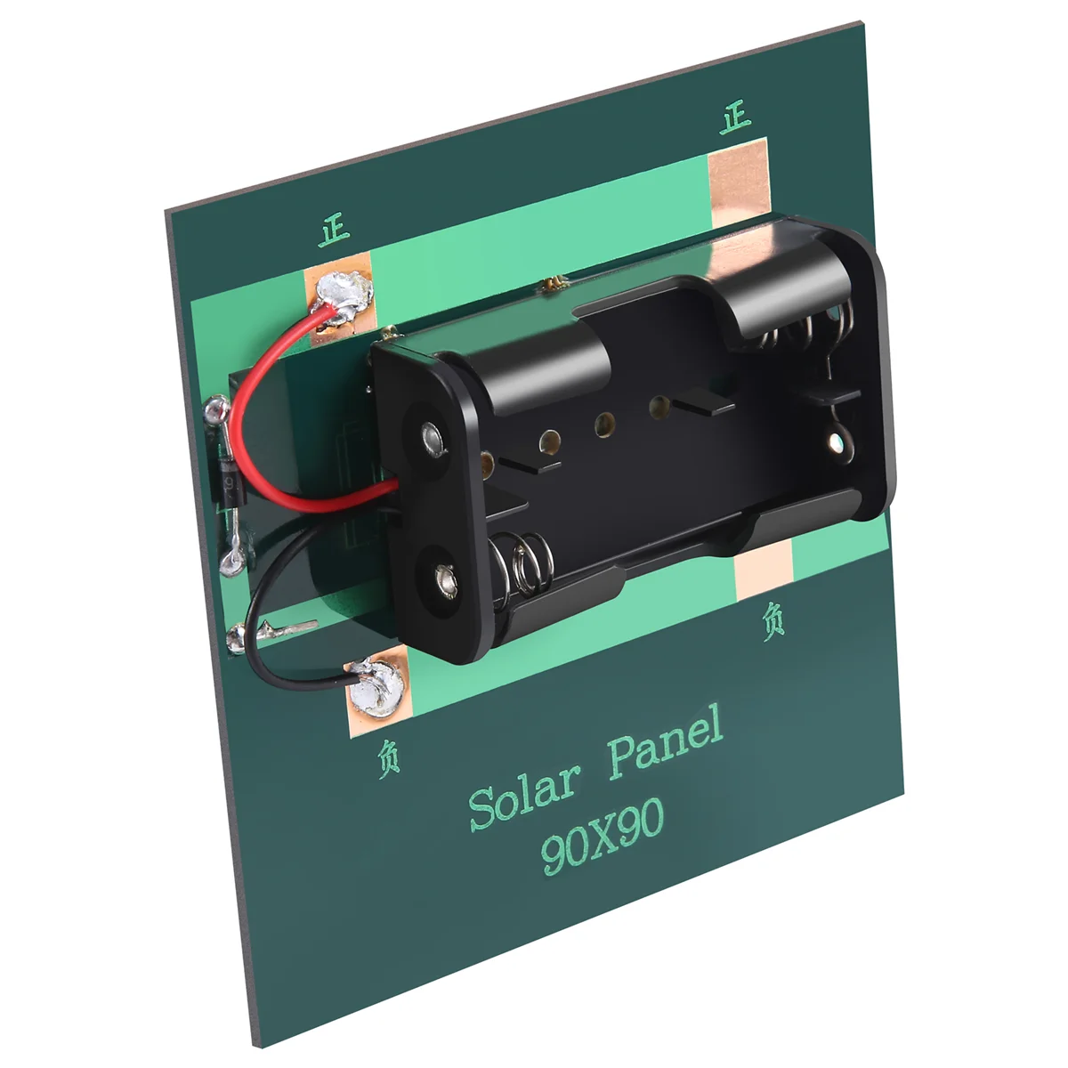 1W 4V Rechargeable AA Battery Solar Cell Charger Base 2xAA Batteries Charging Directly