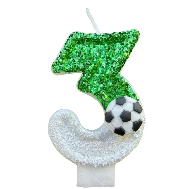 Football Birthday Candles 0-9 for Boy Party Cake