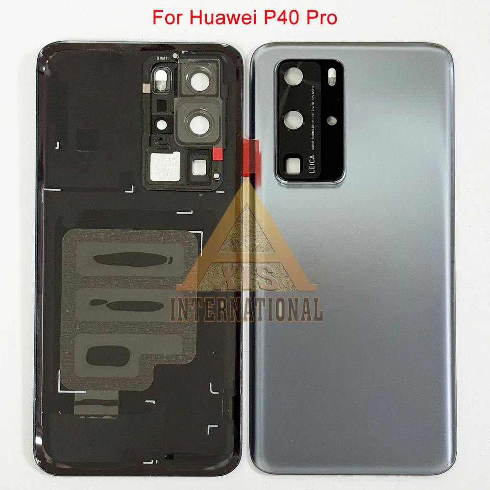 ? ? 화웨이 P40 Pro ELS-NX9 ELS-N04 ELS-AN00 ELS-TN00용 오리지널 후면 커버, 카메라 프레임 포함 후면 배터리 커버 케이스