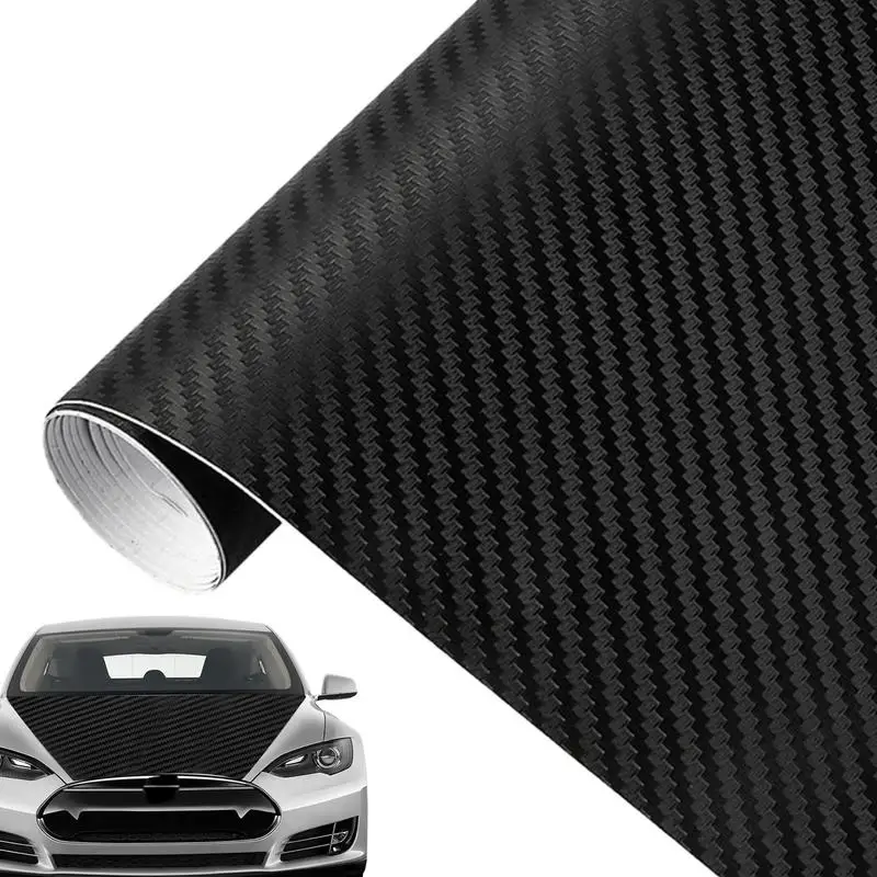 127x30cm Car 3D Carbon Fiber Roll Film Sticker Vinyl Film Auto Rearview Mirror Sticker Carbon Fiber Color Car Center Pillar Deco