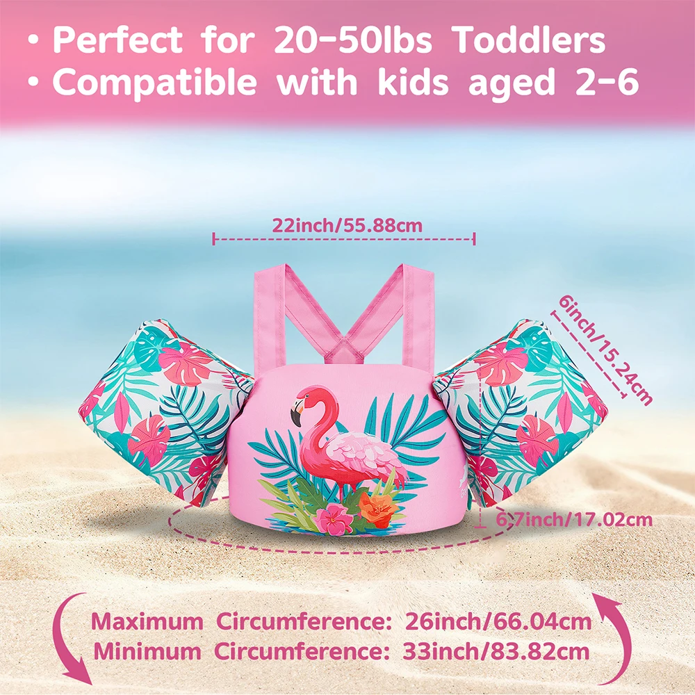 Description Picture 2 of itemBaby Float Cartoon Arm Sleeve Life Jacket Swimsuit Foam Safety Swimming Training Floating Pool Vest Swimming Equipment