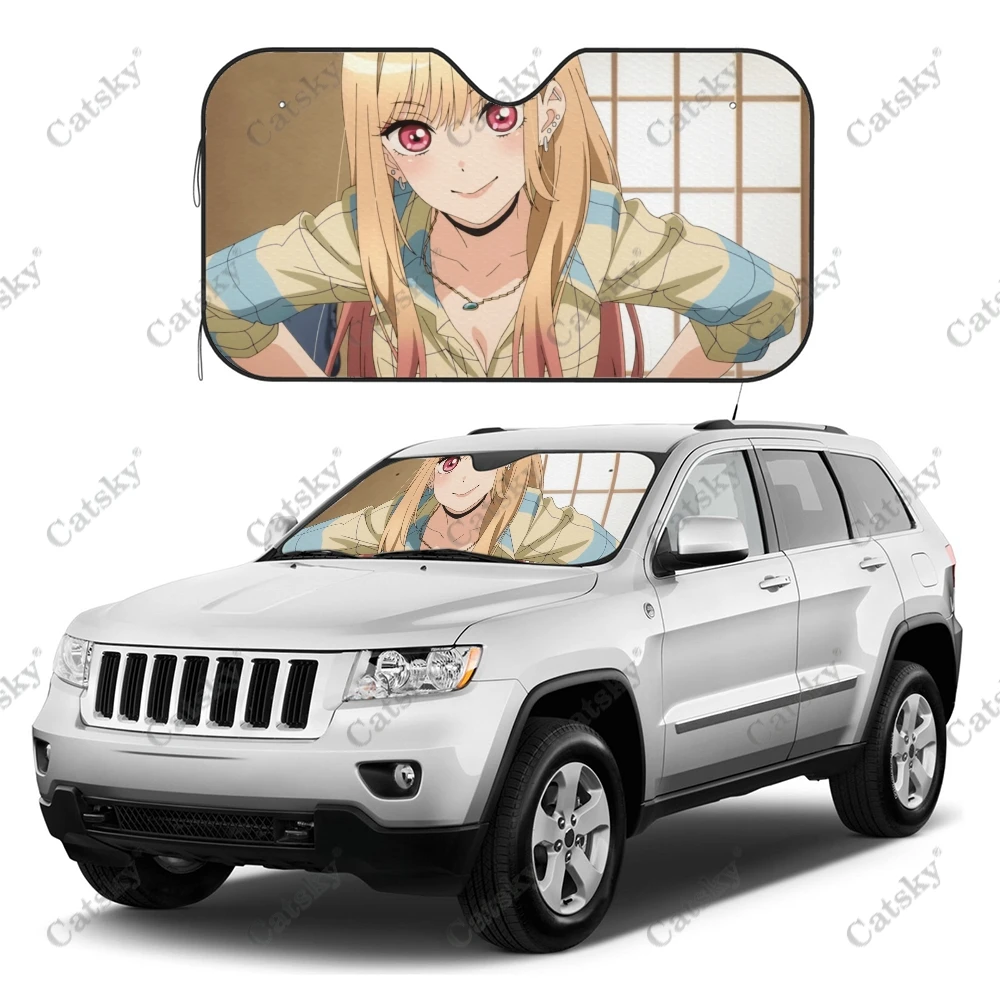 

Kitagawa Marin anime Car Sunshade Interior Accessories Folding Sunscreen Anti-UV Pattern Printing Gift Sunshade