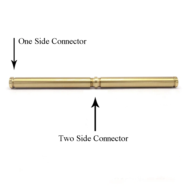 Dia16/19/22/25/32mm Bronze Color Female Thread Metal Hollow Tube Double Heads Inner Tooth Tube Pipe Lighting Accessories led lamp accessories