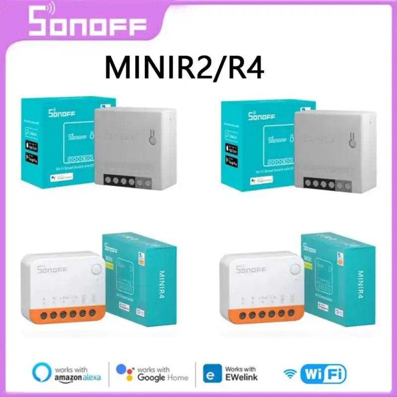 1-5Pcs Sonoff Mini R4 / R2 Wifi Switch Mini Extreme Smart Home Module App Voice Remote Control Support Ewelink Alexa Google Home