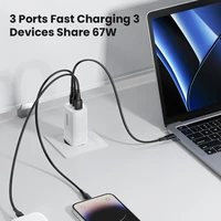 67W GaN Charger PD USB Type C Fast Charging Quick Charge 3.0 PD3.0 Phone Chager for iPhone 14 13 12 Pro Max Samsung S23 Tablet - Image 2
