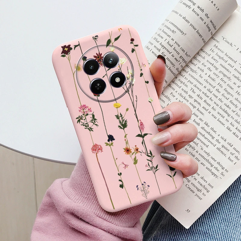 Cute Heart Flower Soft Silicone Matte Protective Back Cover s - Cartoon Design