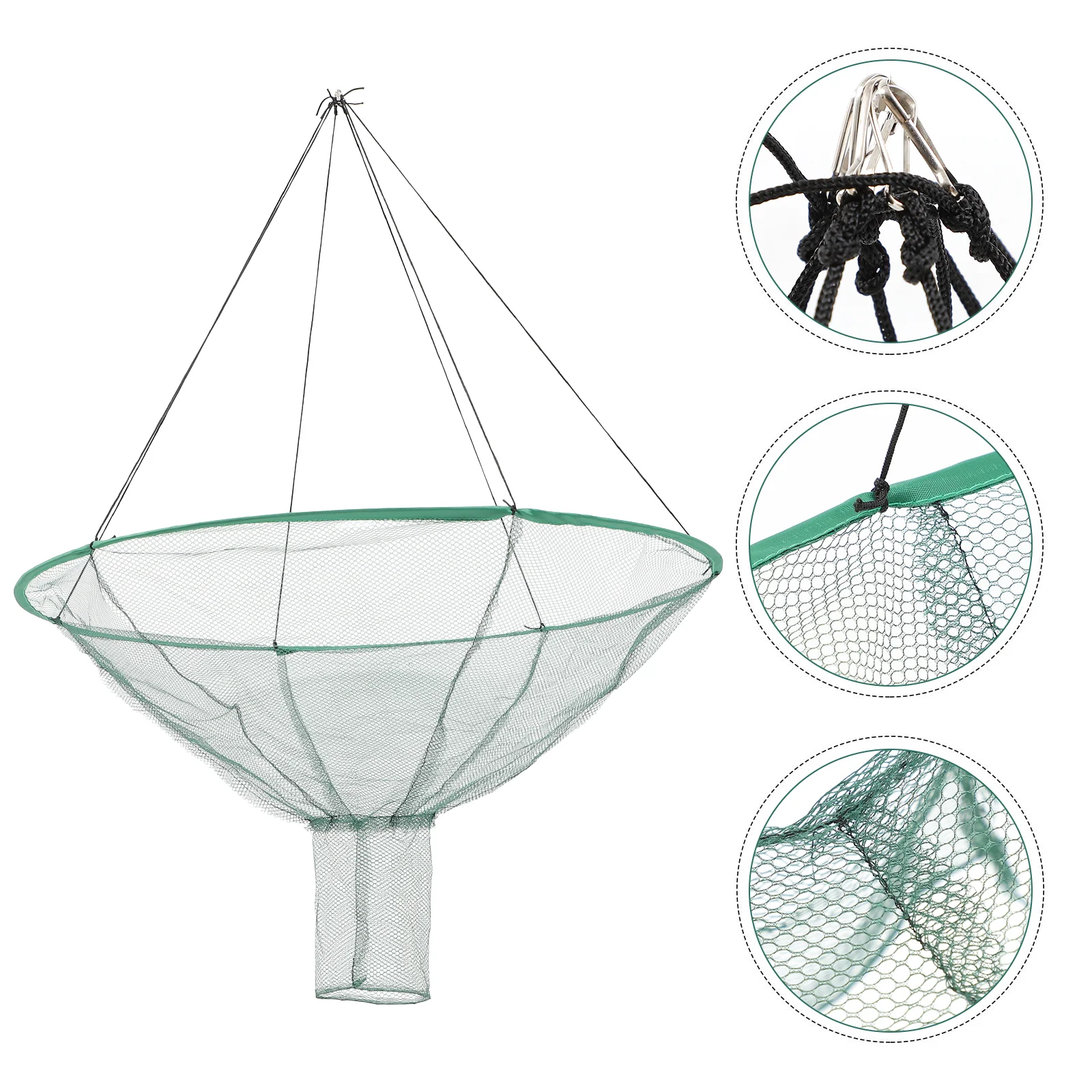 

Fishing Net Foldable Bait Collapsible Floating Hand Trap Lobster Polyester Crab