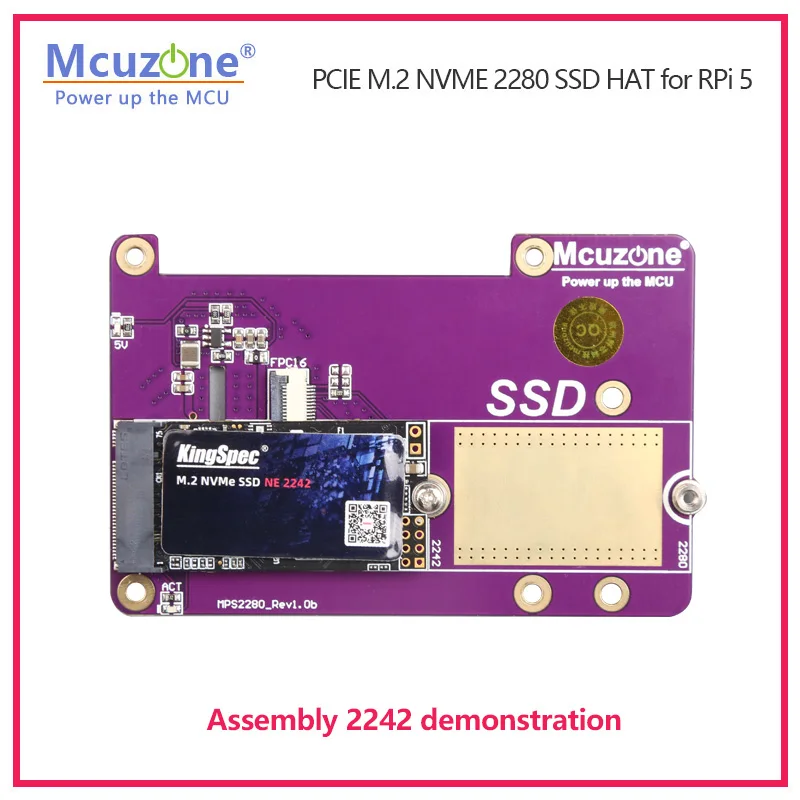 PCIE M.2 NVME 2280 2230, 2242 3  SSD HAT,   5 , ǰ (: MPS2280)