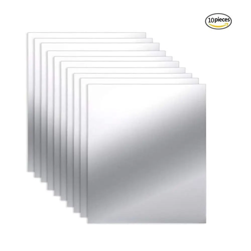 Vendita Calda 1/10 Pz Bagno Autoadesivo Murale Specchio Adesivi Piastrelle Da Parete Adesivi Casa Camera Da Letto Decor Quadrato Decalcomanie Fai Da T