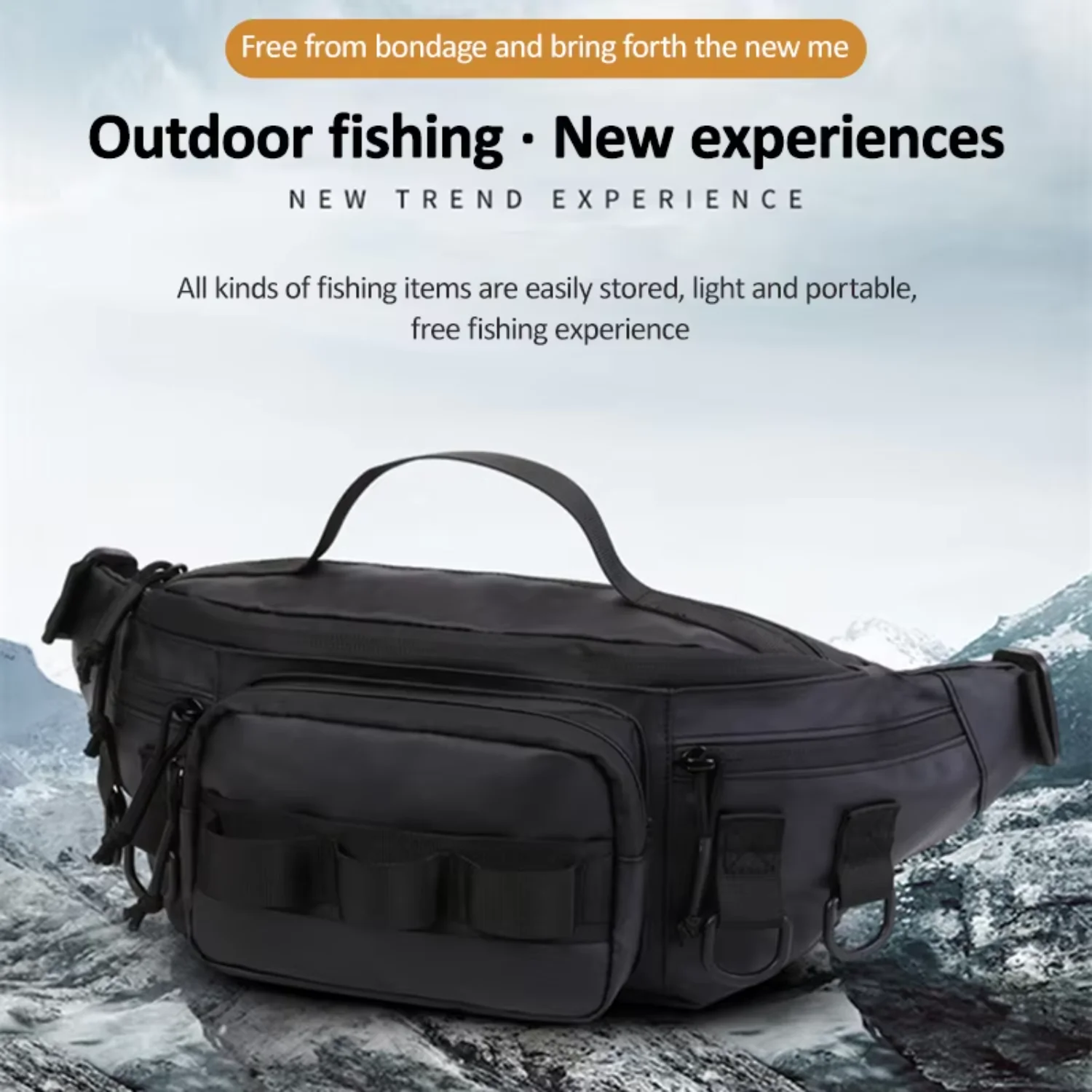 Multifuctional Fishing Lure Men Women Outdoor Lightweight Chest Pack Hunting Hiking Climbing Nylon Waterproof Waist