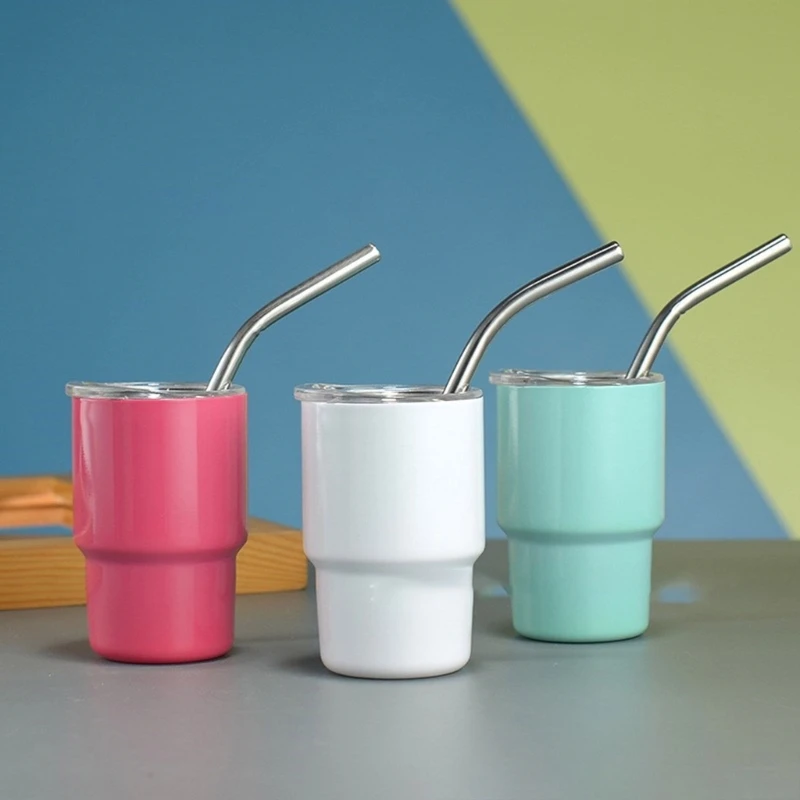 뚜껑과 밀짚 재사용 가능한 자동차 컵이 포함된 H7EA 스테인레스 스틸 진공 텀블러 여행용 머그잔