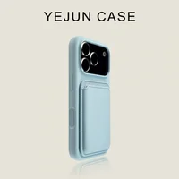 Luxury liquid shockproof card holder phone case for iPhone 17 16 15 13 14 Pro Max soft silicone card slot wallet protect cover - Image 2