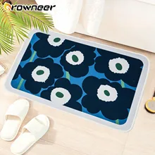 Tapetes do banheiro absorvente padrão de flor entrada capacho banheira piso lateral tapete de chuveiro almofadas absorventes antiderrapantes decoração de casa