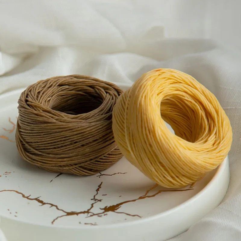 Candle Wicks Primary Color Light Hemp Fiber Beeswax 200ft (61m) For Cigarette Lighting