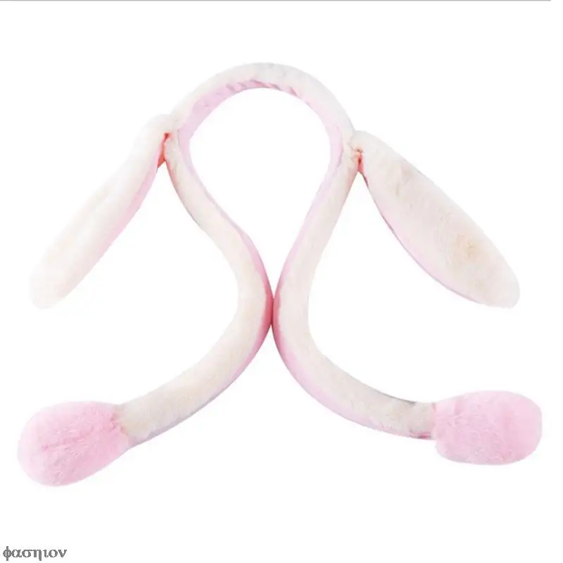 Hat With Earflaps Rabbit Women's Hat Beanie Plush Moving Shine Bunny Ears Hat Movable Ears Toy Hat Children Animal Hat
