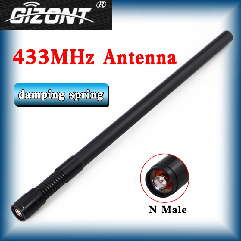 N male head spring damping antenna 315MHz-680MHz high gain omni outdoor AP external antenna