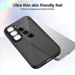 Matte Frosted Magnetic Silicone Phone Case with Lens Protection for Infinix hot 60i 4g (Black No Magnetic)