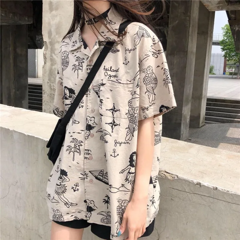 XEJ Elegant Social Women's Shirt Women's Summer Blouse Holiday Korean Clothes Ladies Tunic Oversized Shirt Beach Shirt