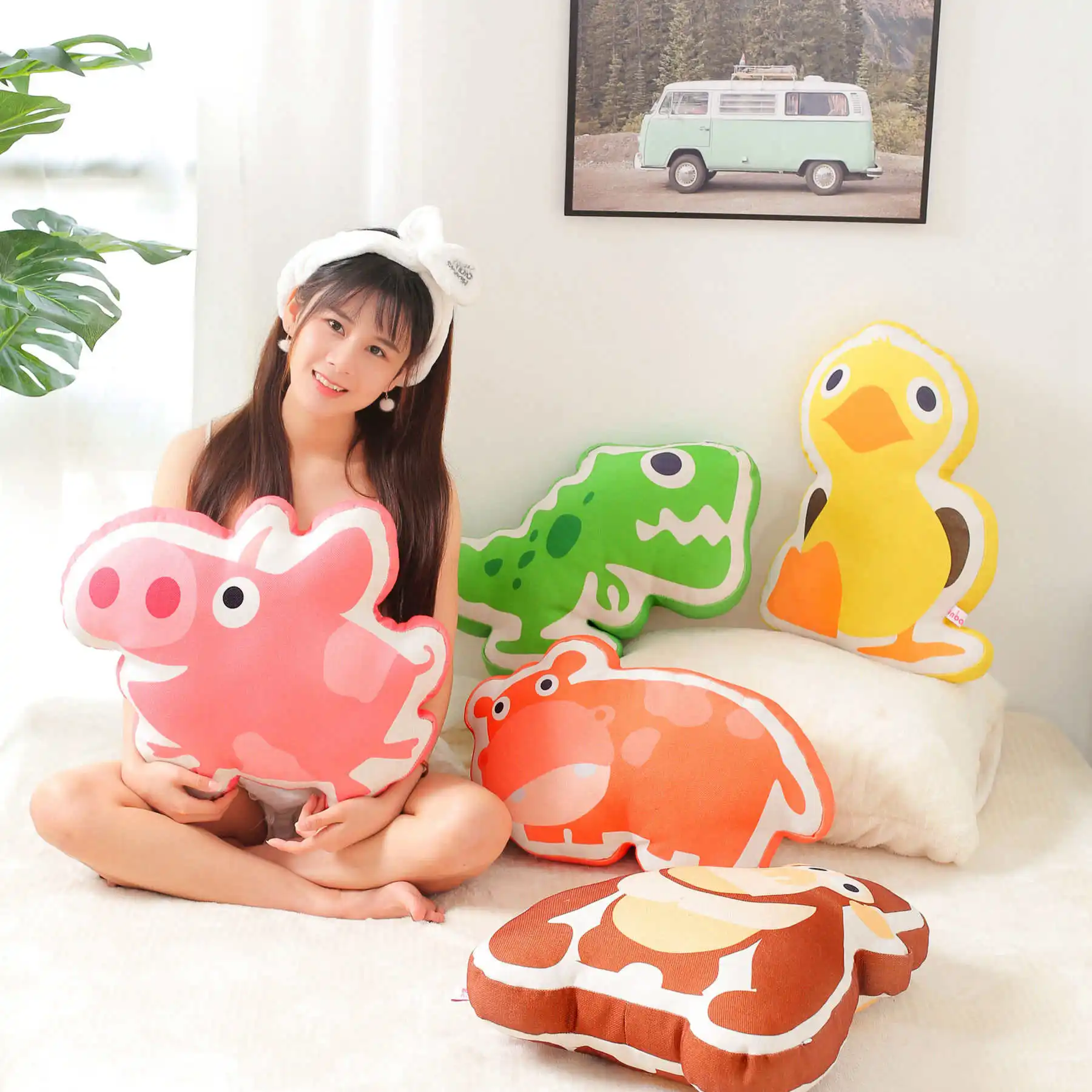 

Подушка-обнимашка в виде животного, 25/50 см