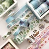 Ocean Washi Tapes Scrapbooking Supplies 8Rolls Masking Tape Basic Diary Decorative Adhesive Tape Kawaii Stationery Washitape 4