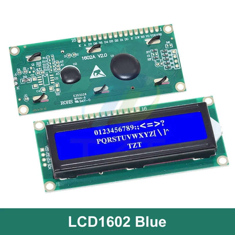 Blue-Green Screen LCD Module with I2C Interface