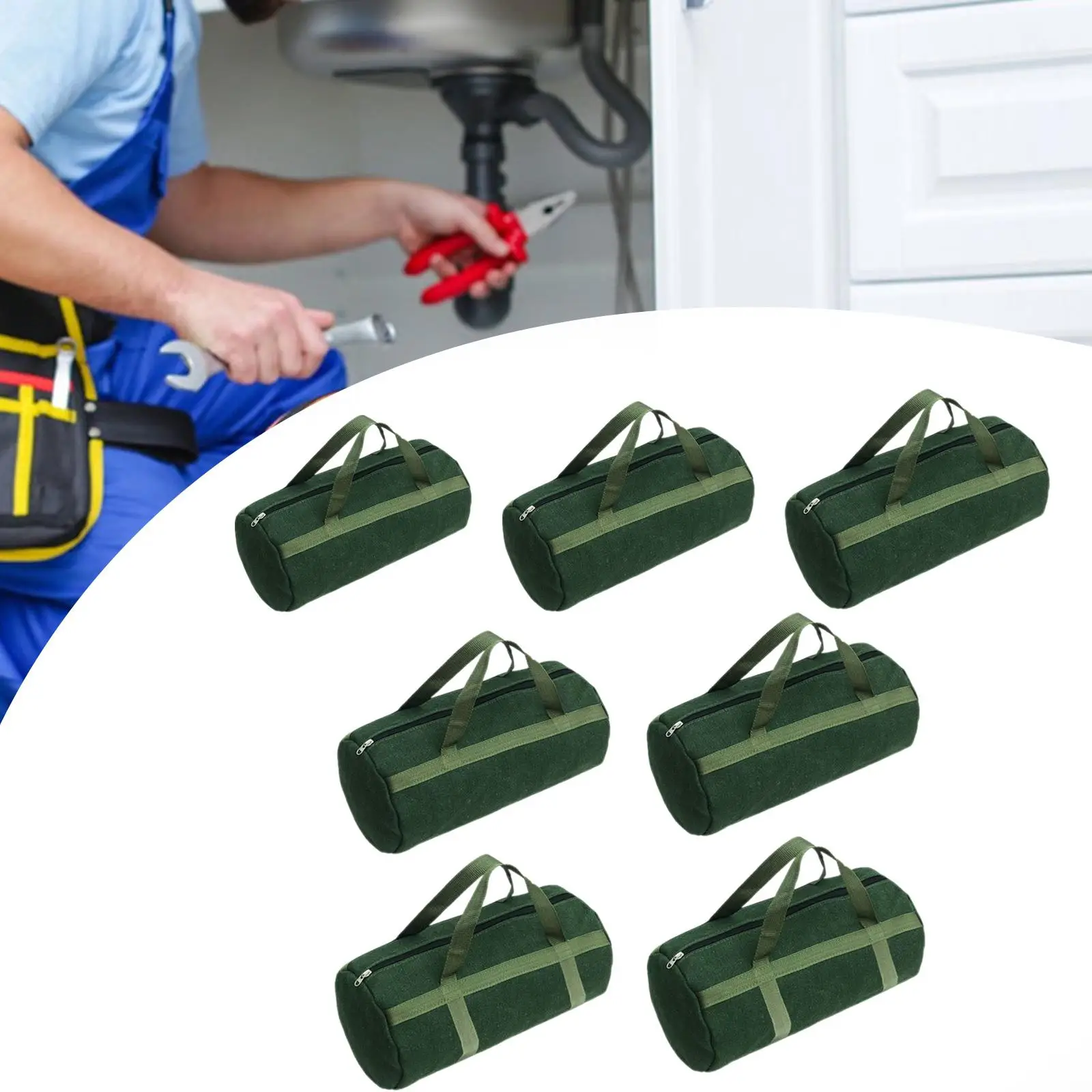 Tool Bag Canvas Utility Tote Tool Organizer Wide Mouth Waterproof Versatile Handbag for Electrician Carpenter Professional Tool Bag Canvas Utility Tote Tool Organizer Wide Mouth Waterproof Versatile Handbag for Electrician Carpenter Professional