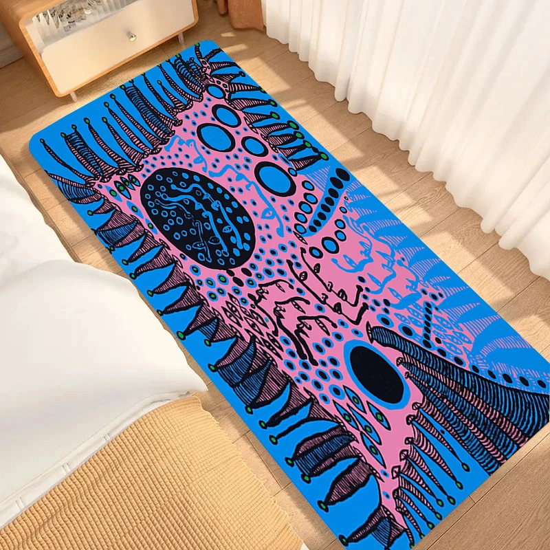 Room Rugs Yayois Kusama Bedroom Mats Foot Mat Washable Non-slip Kitchen Rug Doormat Entrance Door Balcony Carpet Home Bath House