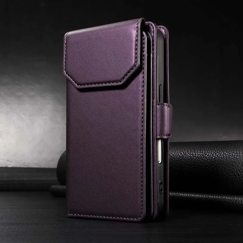 Enhanced Leather Flip Wallet Phone Cover with Multi-Card Holder