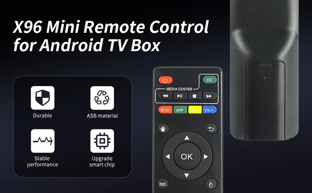 Controladores Para Android Tv Box X96 Mini Control Remoto (paquete De 2) X96 S905W Control Remoto De Repuesto Para MXQ Pro 4K, T95M, T95N, T95X, MX9, H96, H96 Pro Android TV Box
