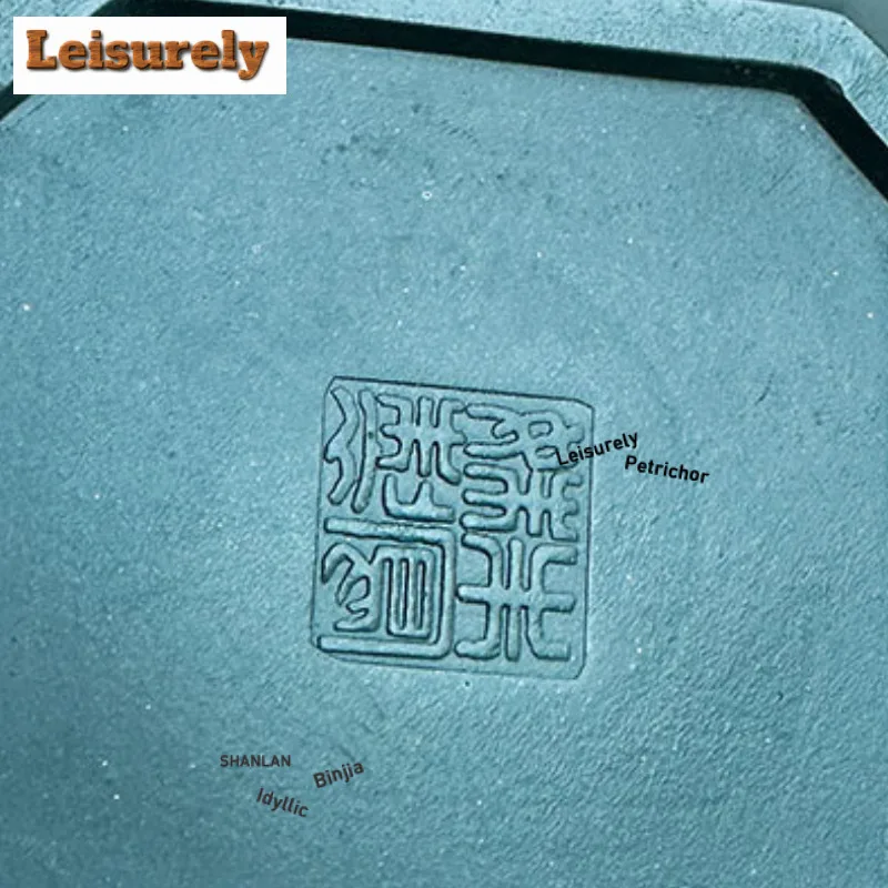 300ml Creative Yixing Purple Clay Teapots Handmade landscape Pot Raw Ore blackish green Mud Tea Infuser Kettle Zisha Tea Set