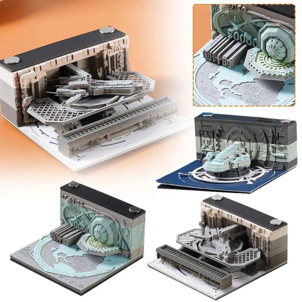 

3d Paper Sculpture Earth Calendar Memo Pad Notepad School Pads - 3d Pen Block With Memo Office Holder Gifts Art Display D7m8