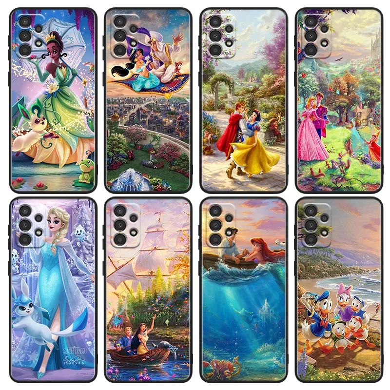 

Mickey Donald Duck Princess Phone Case For Samsung A22S A22 A21S A14 A13 A12 A11 A04S E A03S A02S A01 Core Black Soft Cover