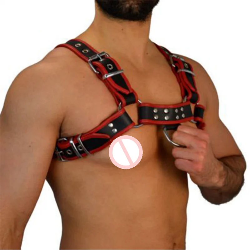 EagleKu Leather Harness Men Women Gay Body Bondage Clothes Punk Rave Goth BDSM Chest Harness Belts Male Straps Lingerie men leather harness accessories men leather tops