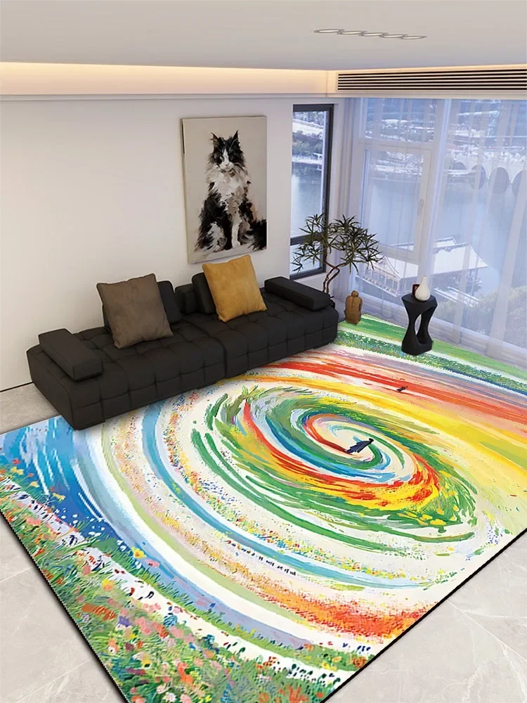 Colorful Abstract Living Room Carpet Pink Leopard Bedroom Plush Rug Large Area Home Sofa Coffee Table Floor Mats Ковер Tapete 러그