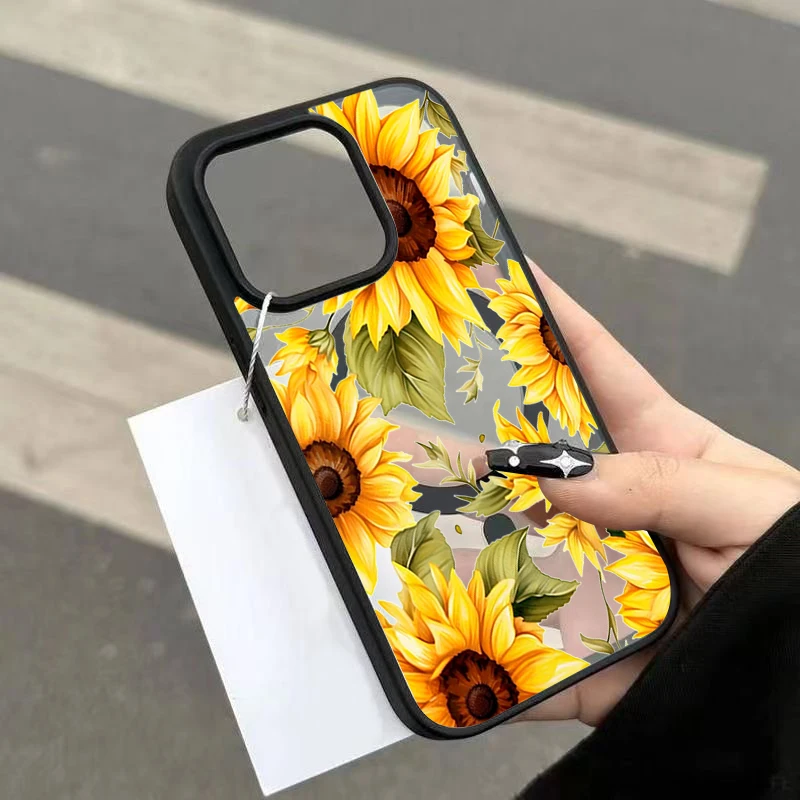 Sunflower Magnetic Phone Case - Vibrant Yellow Soft Cover