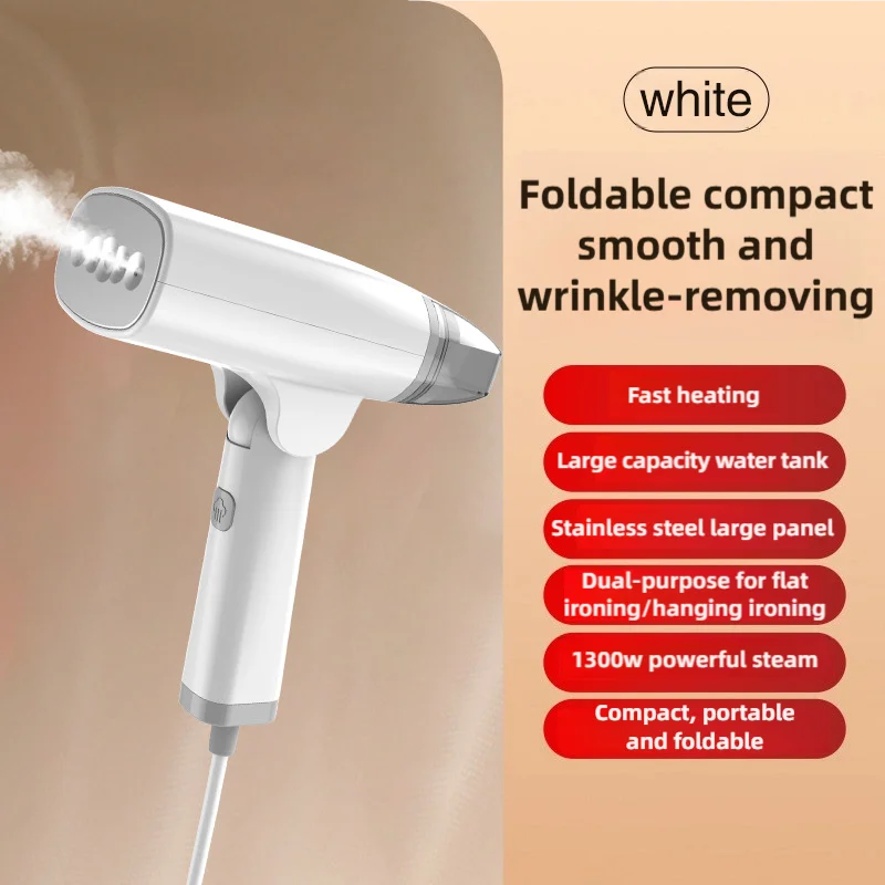 1300w máquina de engomar portátil aquecimento rápido dobrável portátil para dormitório estudantes engomar roupas engomar escova a vapor 7
