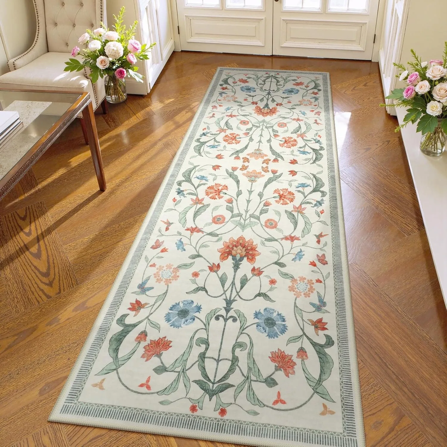 Tappeto Cucina Antiscivolo Lavabile Tappeto Corridoio Lungo 40 x 60 cm Tappeto Ingresso Interno Assorbente Tappeto Runner Cucina Moderno Tappeto Passatoia per Cucina Corridoio Camera Ingresso